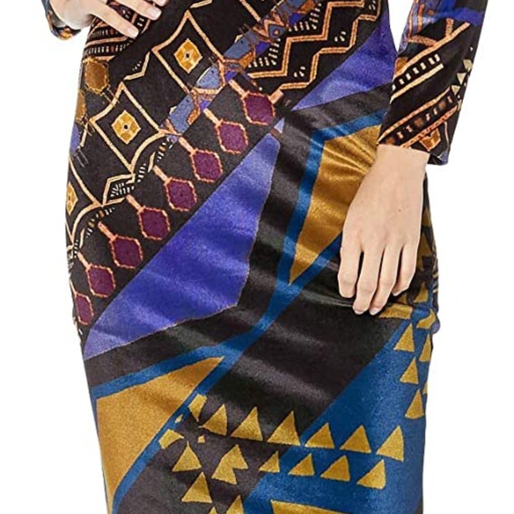FUZZI    Long Sleeve V-Neck Velvet Sexy